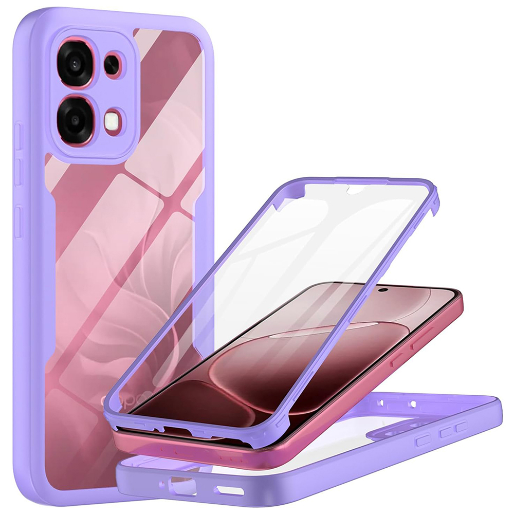 Ochranný kryt s fólií Techsuit ColorVerse 360 pro Oppo A6 Pro 4G a 5G fialový