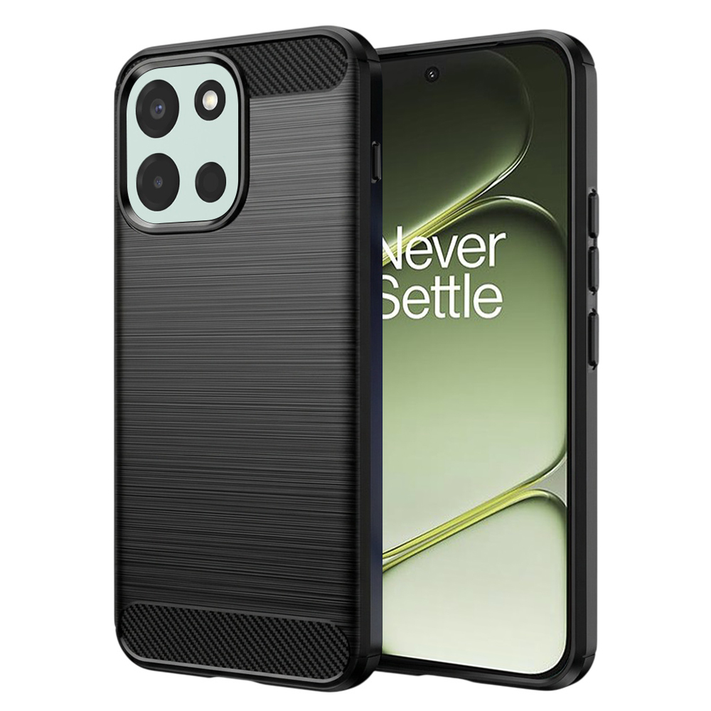 Kryt Techsuit Carbon Silicone pro OnePlus Nord 6 černý