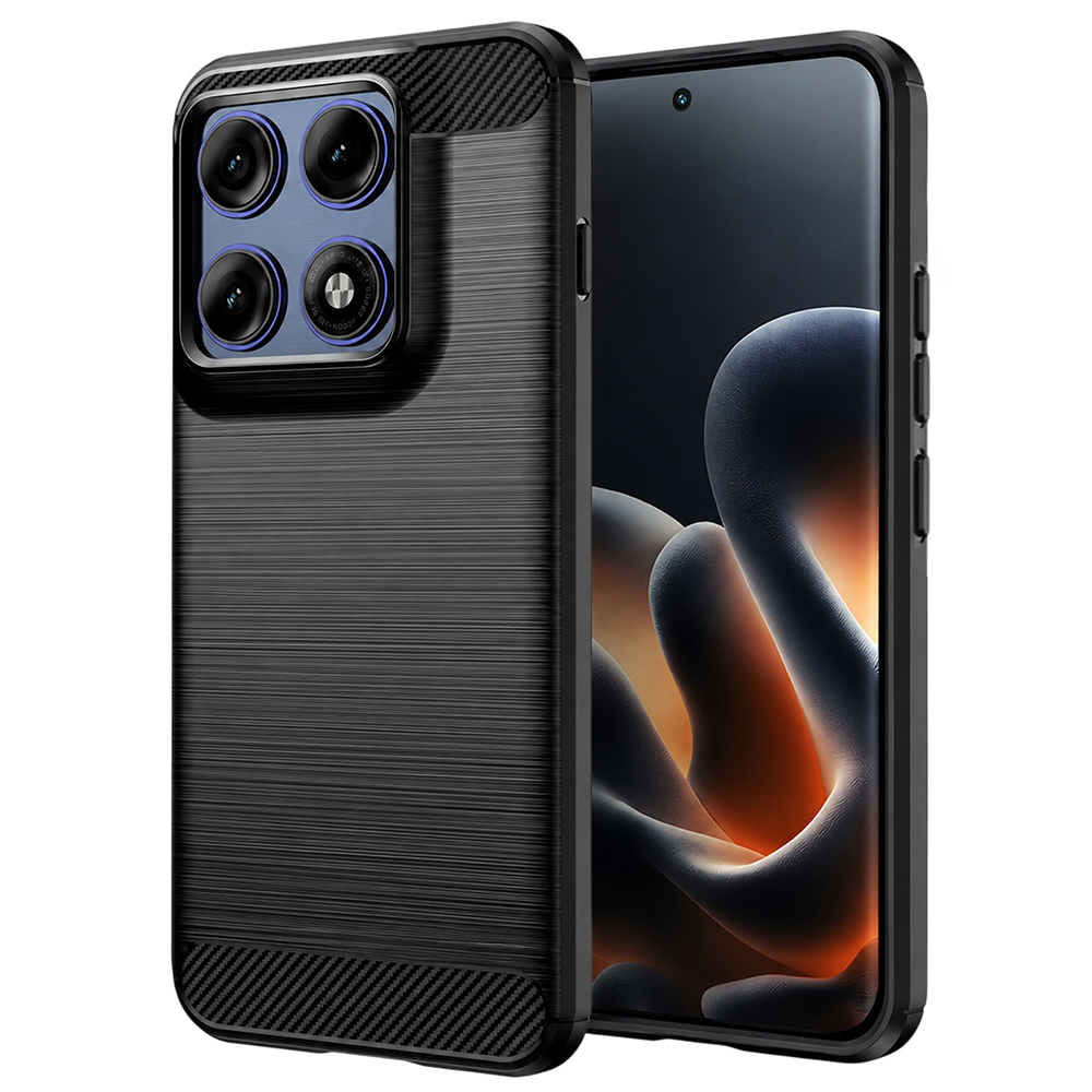 Kryt Techsuit Carbon Silicone Motorola Edge 70 Pro černý