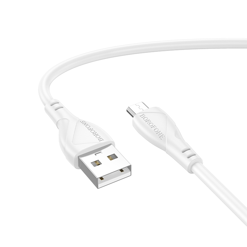 Kabel Borofone BX121 Energy USB na Micro USB bílý