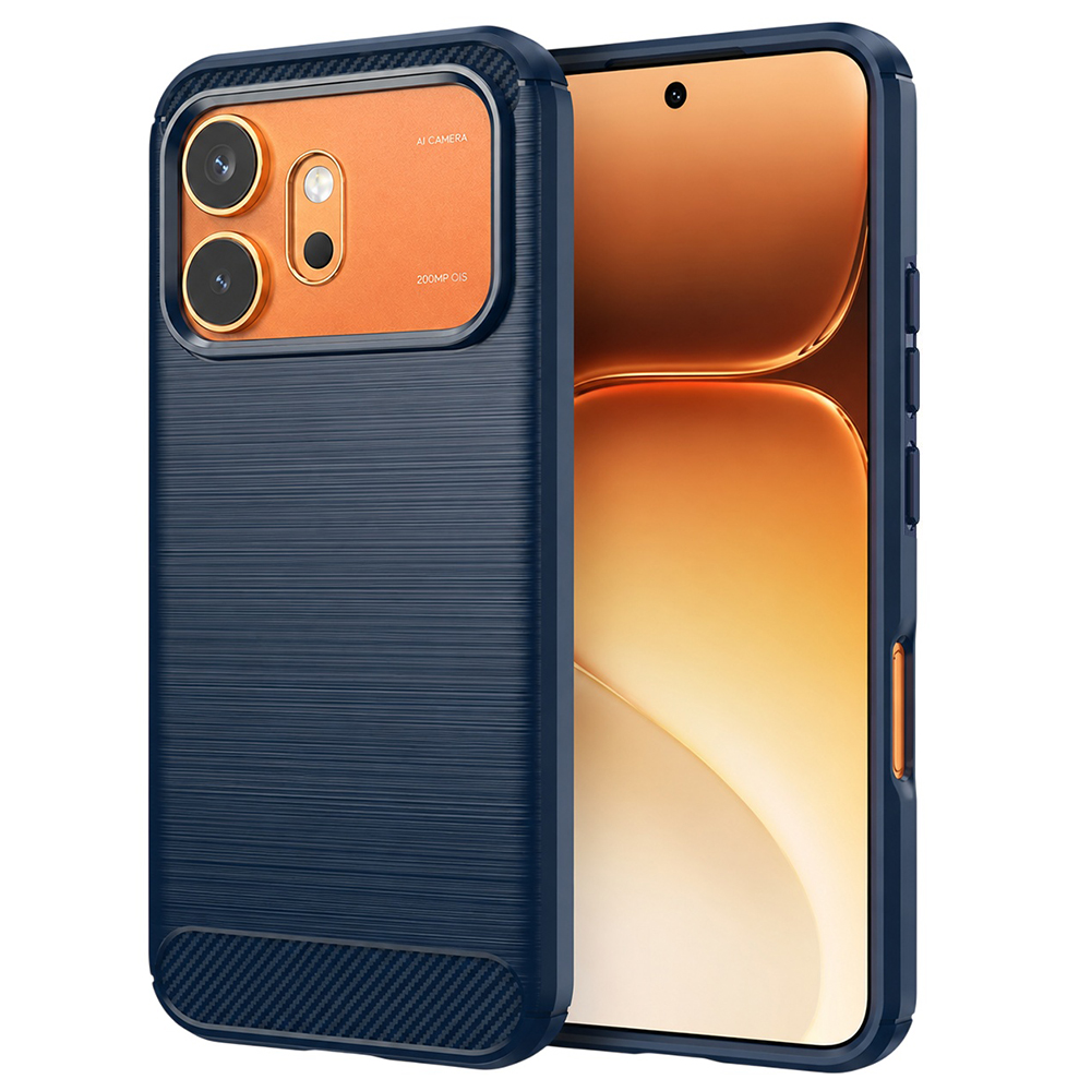 Kryt Techsuit Carbon Silicone Honor 600 Pro modrý
