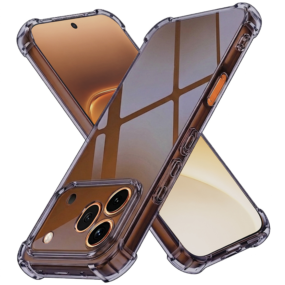 Kryt Techsuit Shockproof Clear Silicone pro Honor 600 Pro kouřově černý