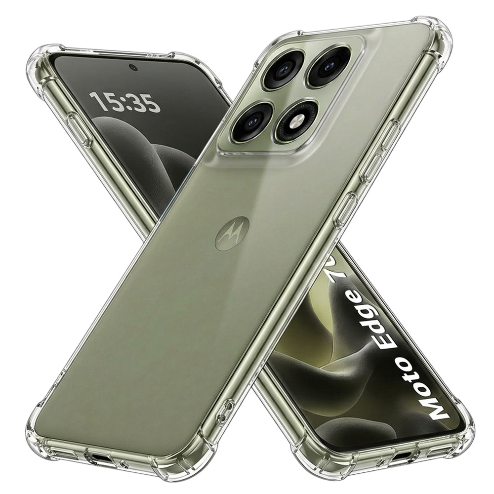 Kryt Techsuit Shockproof Clear Silicone pro Motorola Edge 70 Pro čirý
