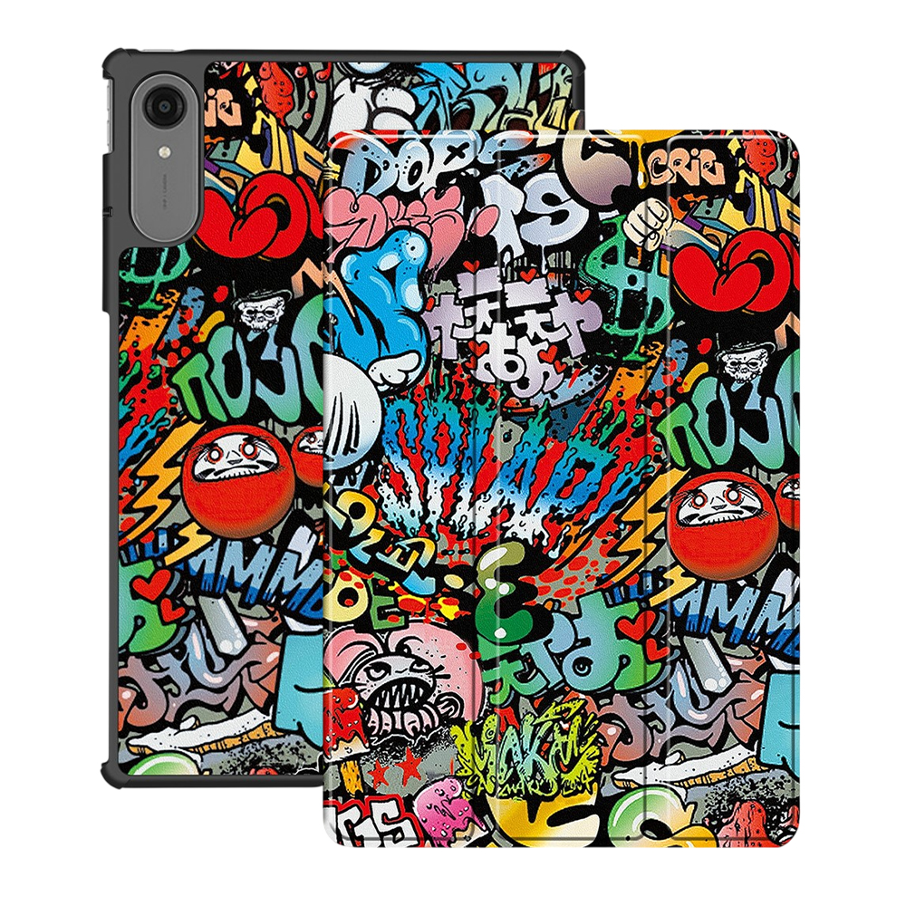 Pouzdro Techsuit FoldPro pro Lenovo Idea Tab Pro Gen 2 s městským motivem