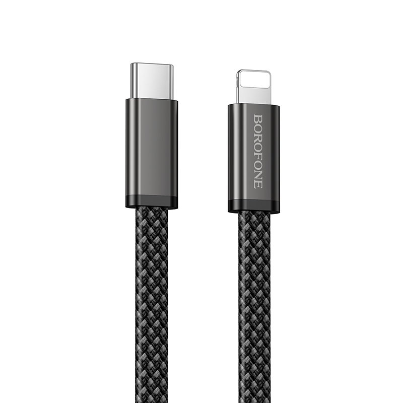 Kabel Borofone BX124 Peace USB-C / Lightning PD 30 W 1 m černý