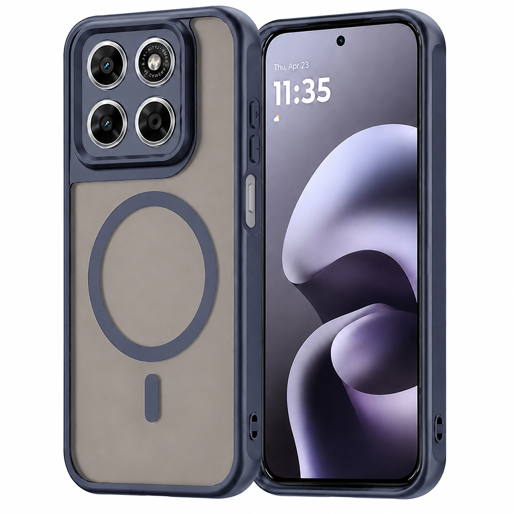 Kryt Techsuit HaloFrost II MagSafe pro Motorola Moto G87 G77 a G67 tmavě modrý
