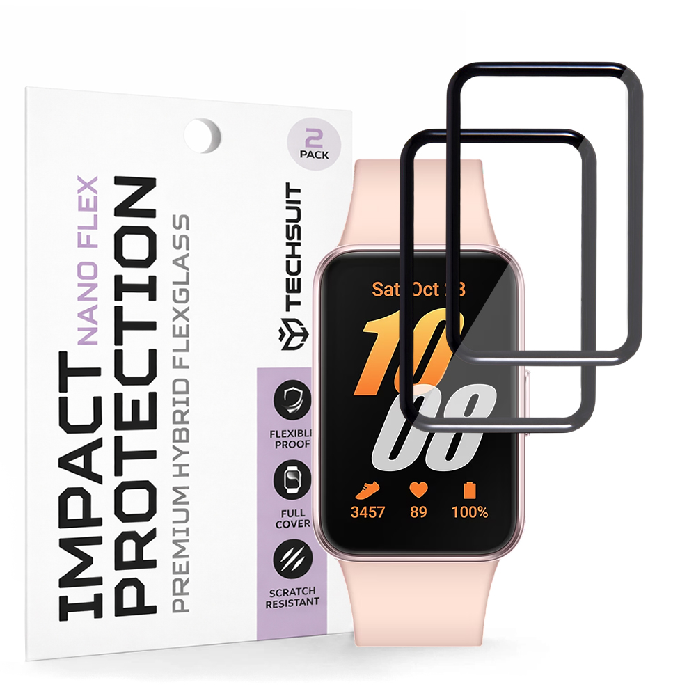 Ochranná fólie Techsuit Nano Flex 2 ks pro Samsung Galaxy Fit3 černá