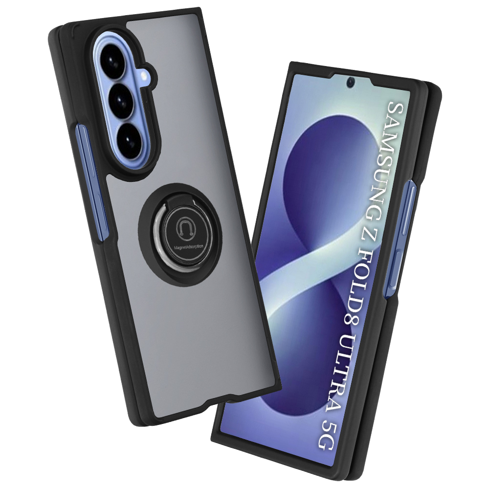 Kryt Techsuit Glinth s otočným kroužkem pro Samsung Galaxy Z Fold8 Ultra černý