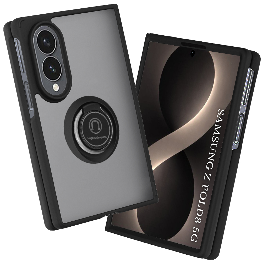 Kryt Techsuit Glinth s otočným kroužkem pro Samsung Galaxy Z Fold8 černý