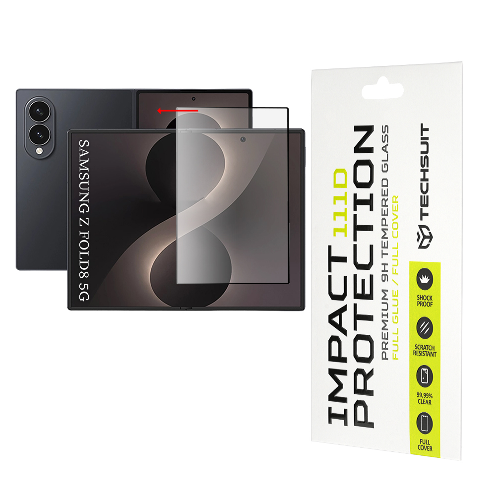 Tvrzené sklo Techsuit 111D Full Cover Full Glue pro Samsung Galaxy Z Fold8 černé