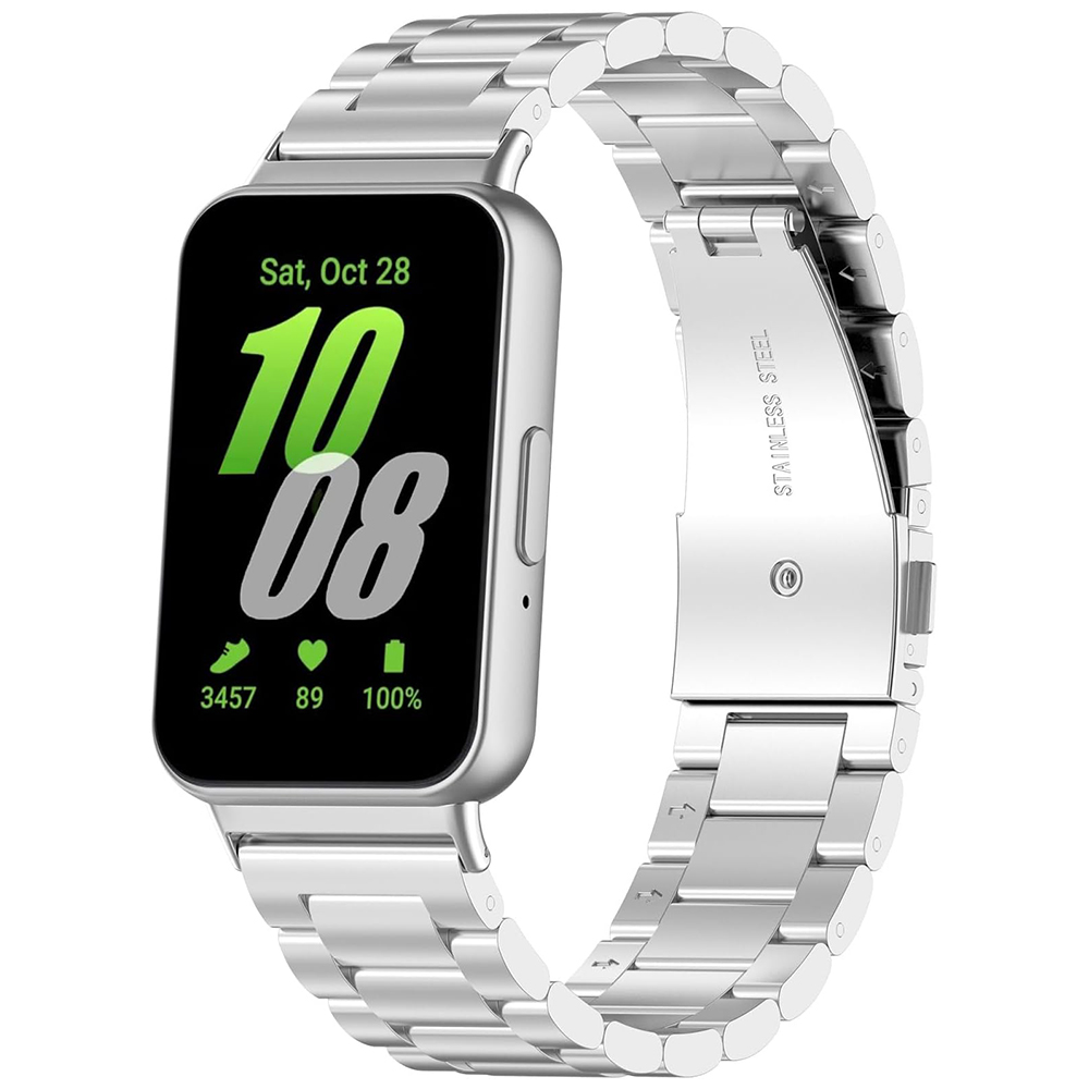 Řemínek Techsuit W010 pro Samsung Galaxy Fit3 stříbrný