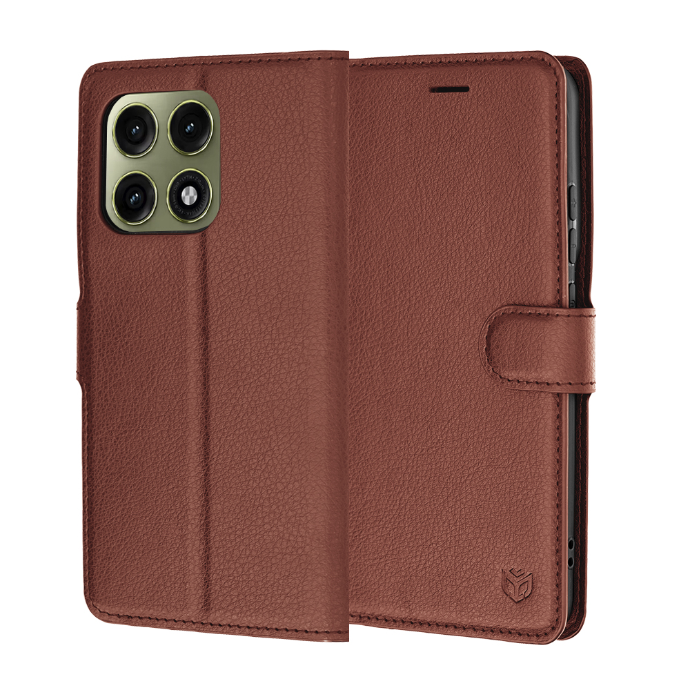 Pouzdro Techsuit Leather Folio pro Motorola Edge 70 Pro hnědé