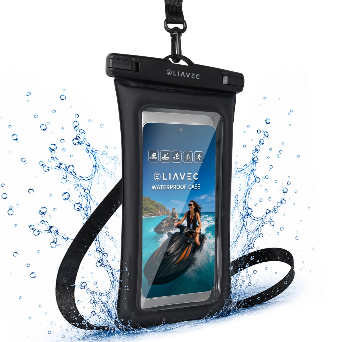 Vodotěsné pouzdro Liavec Aqua IPX8 s dvojitým plovákem univerzální