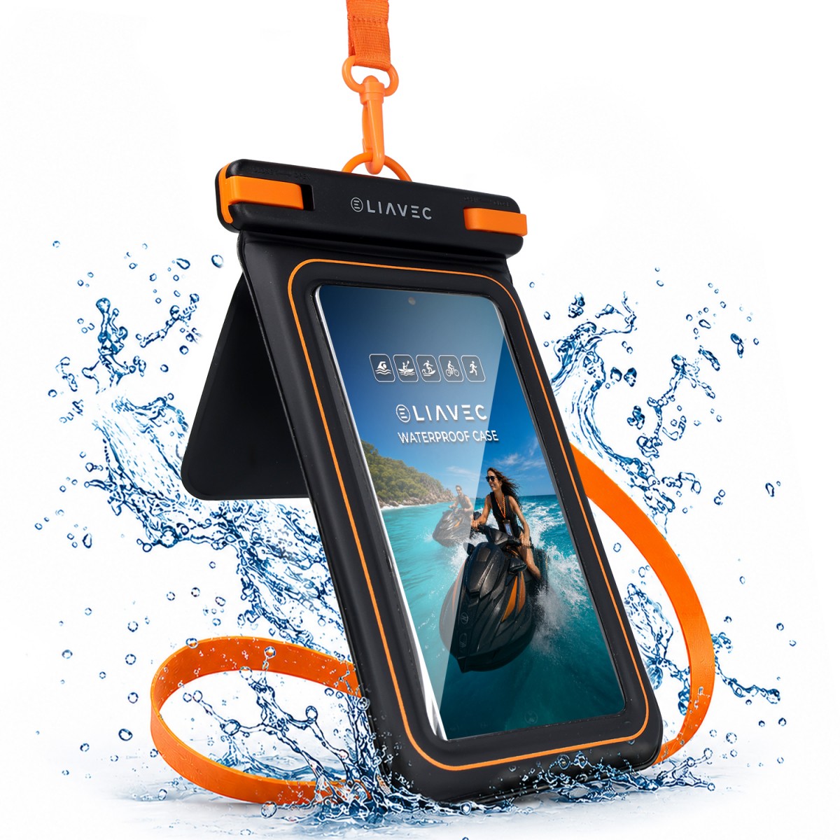 Vodotěsné pouzdro Liavec Aqua IPX8 s plovákem a kapsou univerzální