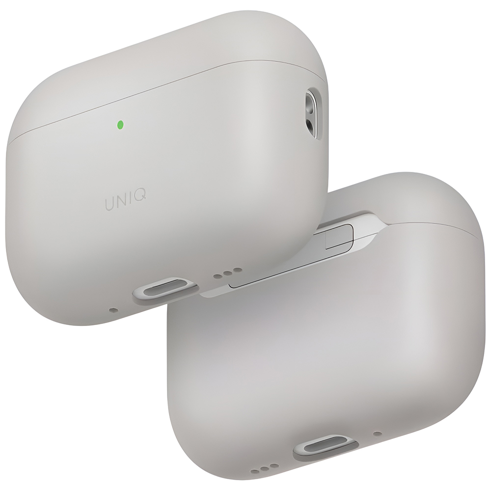 Pouzdro na AirPods Pro 3 UNIQ Lino Hybrid slonovinově béžové