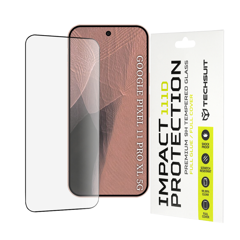 Tvrzené sklo Techsuit 111D Full Cover Full Glue pro Google Pixel 11 Pro XL černé