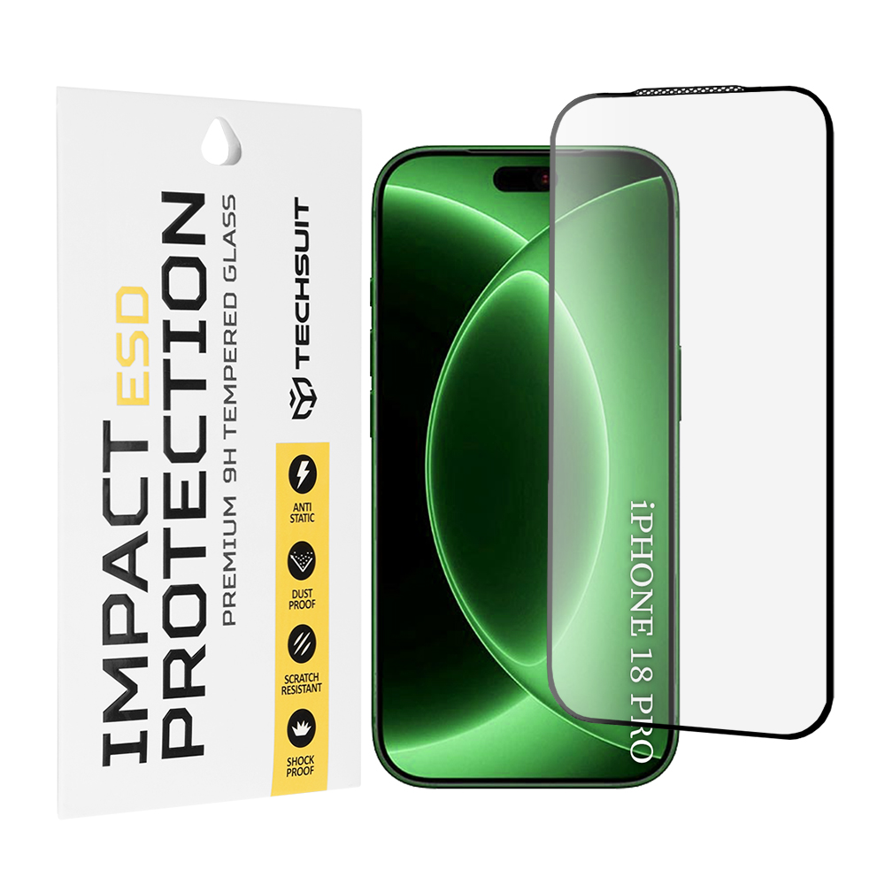 Tvrzené sklo Techsuit ESD Glass pro iPhone 18 Pro černé