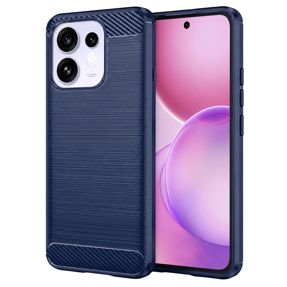 Kryt Techsuit Carbon Silicone pro Oppo Reno16 a Oppo Reno16 Pro modrý