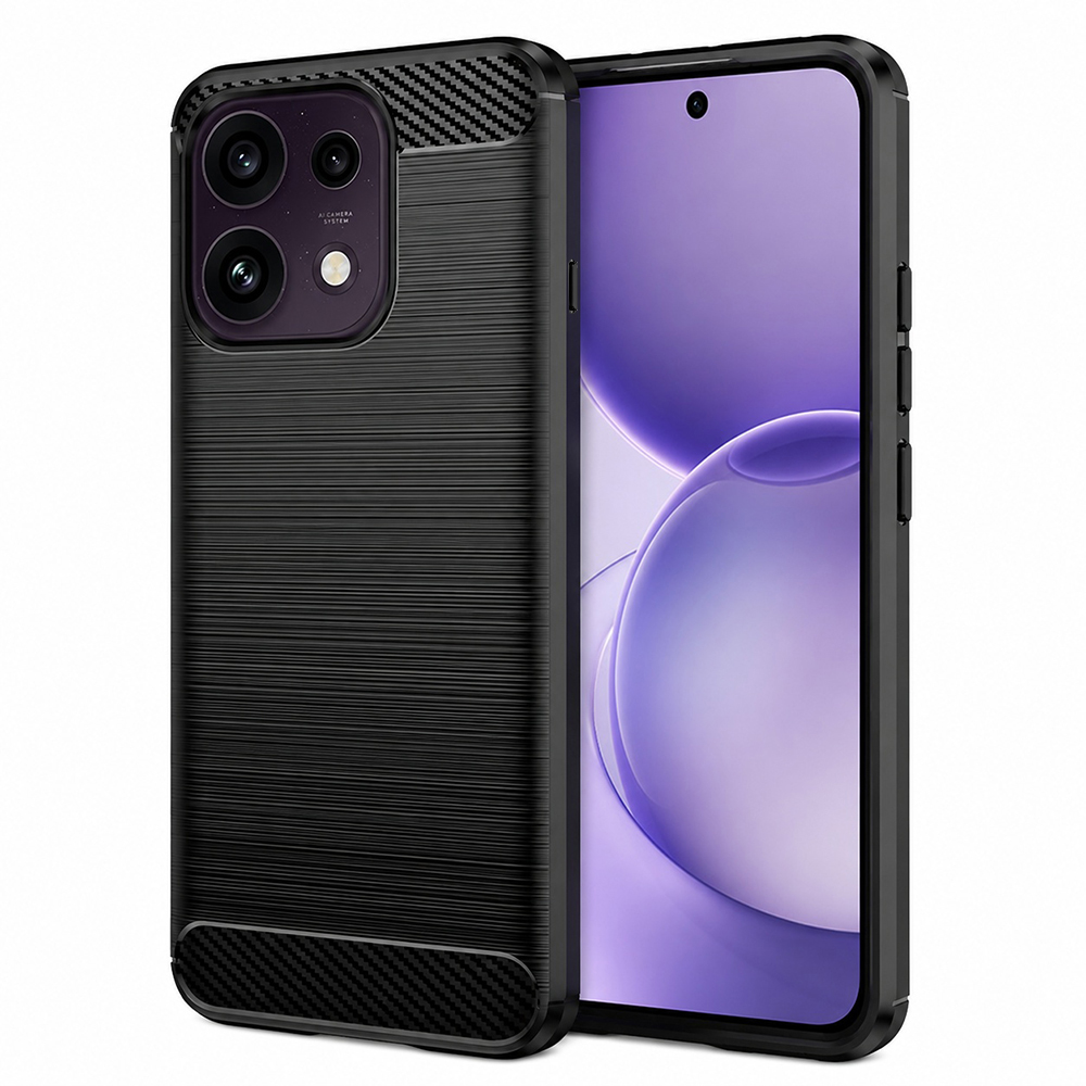 Kryt Techsuit Carbon Silicone pro Oppo Reno16 F a Oppo Reno16 FS černý