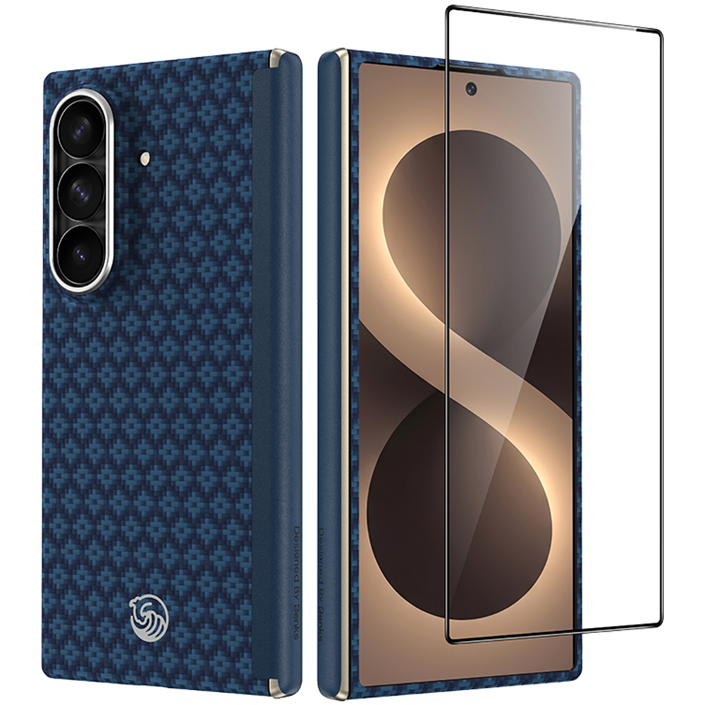 Kryt Benks Magnetic Armor Grid Air Grand Combo pro Samsung Galaxy Z Fold 8 Ultra modrý