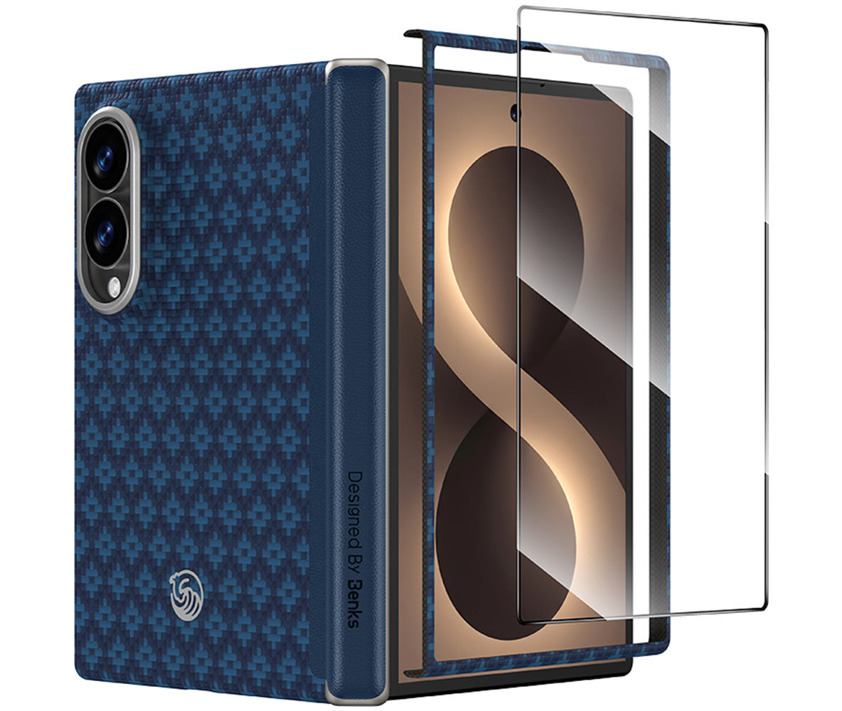 Kryt Benks Magnetic Armor Grid Air Grand Combo pro Samsung Galaxy Z Fold 8 modrý