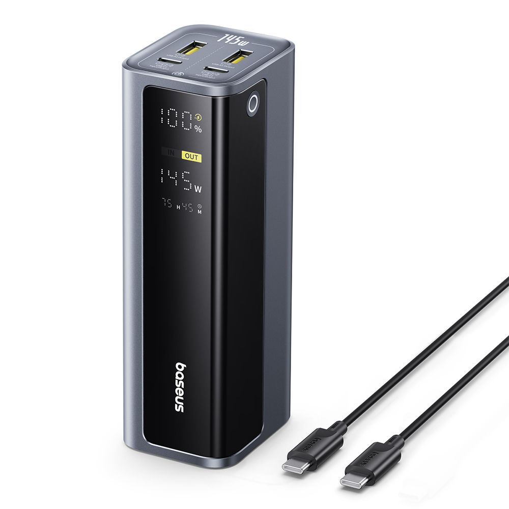 Powerbanka Baseus EnerGeek GP12 20800 mAh 145 W s displejem šedá