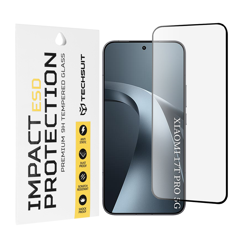 Tvrzené sklo Techsuit ESD Glass pro Xiaomi 17T Pro černé