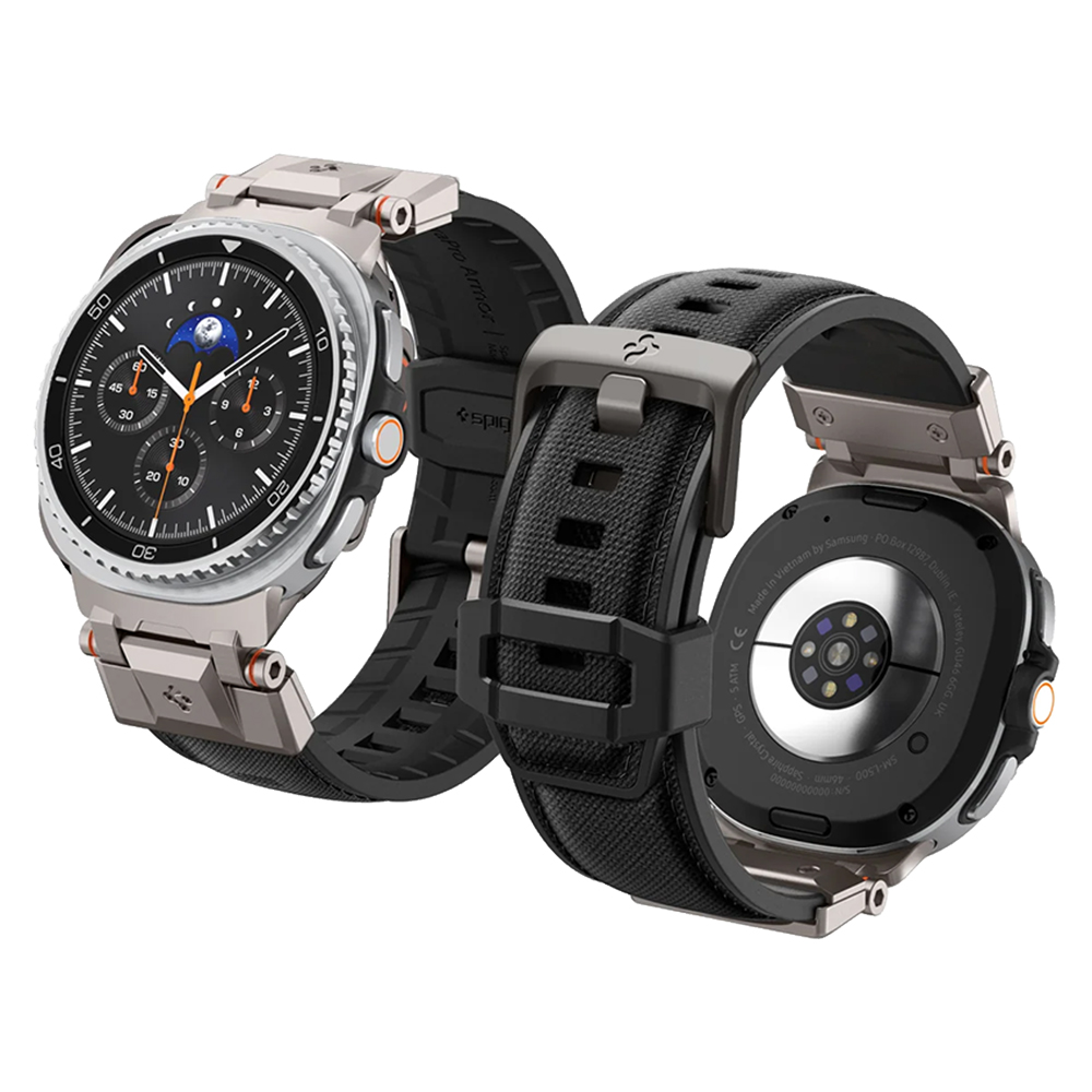 Řemínek s ochranným pouzdrem Spigen DuraPro Armor AMP10118 pro Samsung Galaxy Watch9 / Watch8 / Watch8 Classic černý