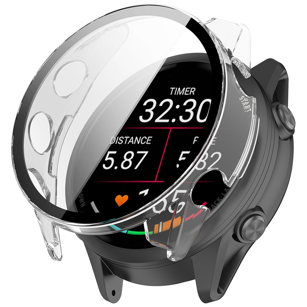 Kryt na hodinky Techsuit Defense360 Pro s ochrannou fólií pro Garmin Forerunner 70 a Forerunner 170 čirý