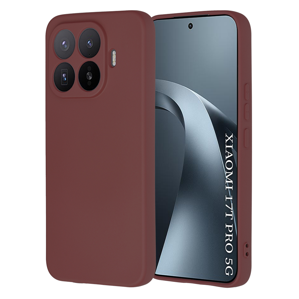 Kryt Techsuit SoftFlex pro Xiaomi 17T Pro švestkově červený