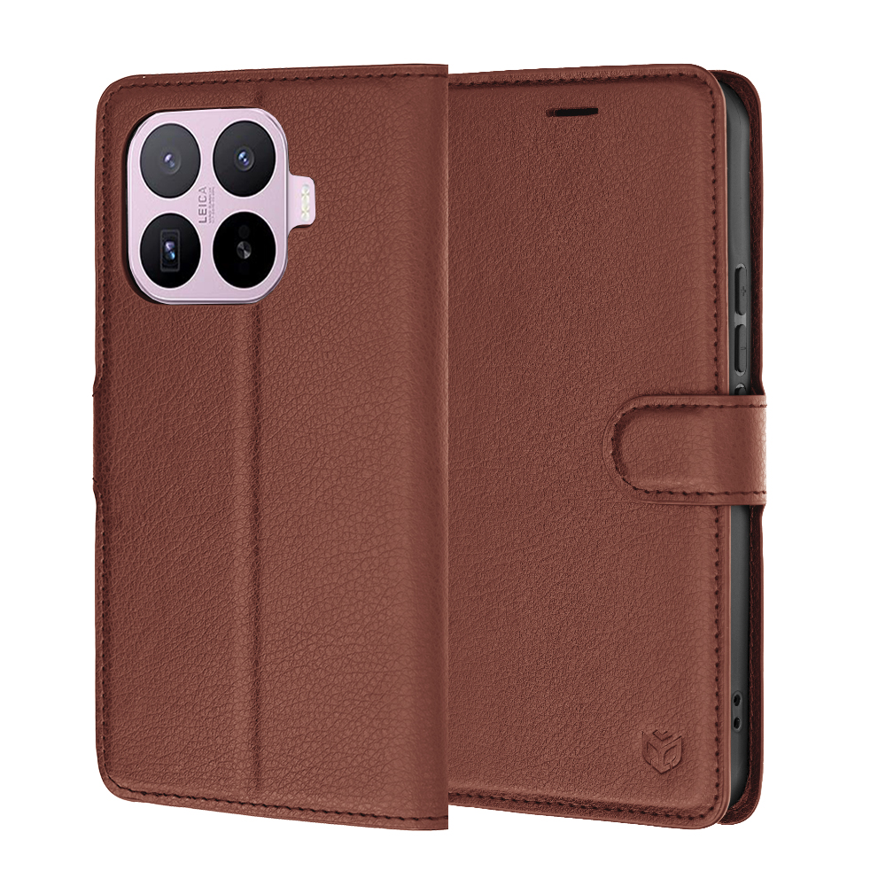 Pouzdro Techsuit Leather Folio pro Xiaomi 17T hnědé