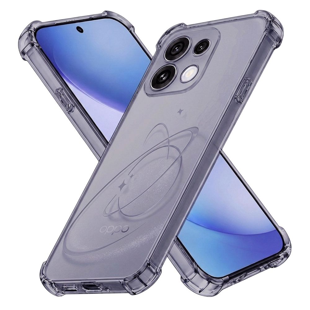 Kryt Techsuit Shockproof Clear Silicone pro Oppo Reno16 Pro kouřově černý