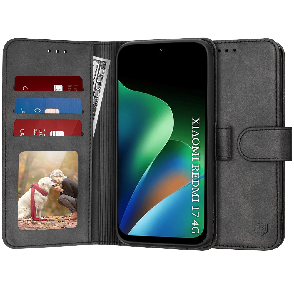 Pouzdro Techsuit Diary Book pro Xiaomi Redmi 17 4G a Redmi 17 5G černé