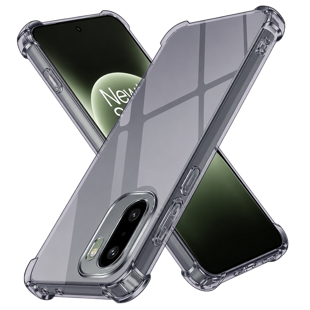 Kryt Techsuit Shockproof Clear Silicone pro OnePlus 15R kouřově černý