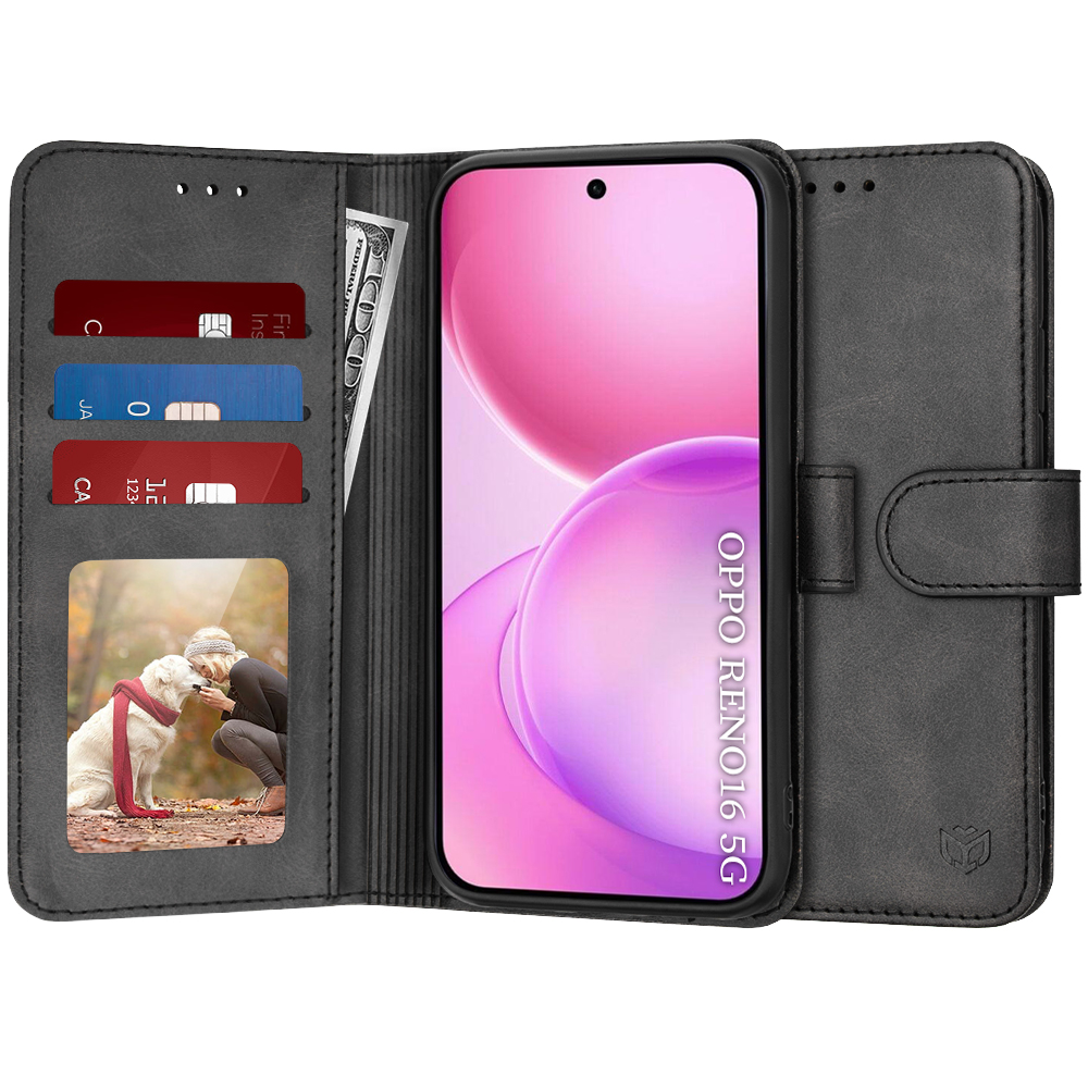Pouzdro Techsuit Diary Book pro OPPO Reno16 černé