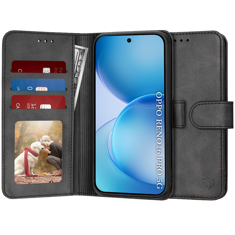 Pouzdro Techsuit Diary Book pro OPPO Reno16 Pro černé