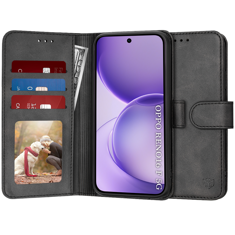 Pouzdro Techsuit Diary Book pro OPPO Reno16 F a Reno16 FS černé