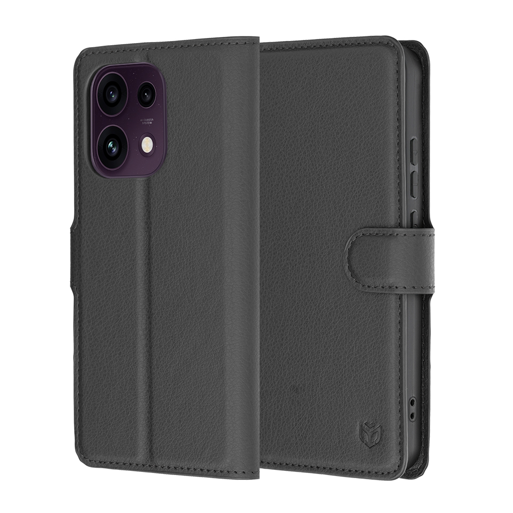 Pouzdro Techsuit Leather Folio pro OPPO Reno16 F a Reno16 FS černé