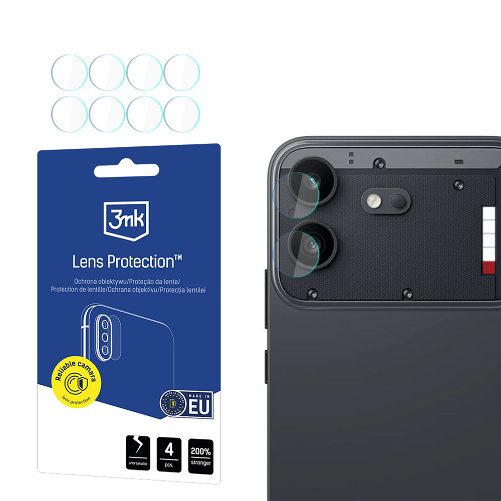 Ochranné sklo na fotoaparát 3mk Lens Protection 4 ks pro Nothing Phone (4b) čiré