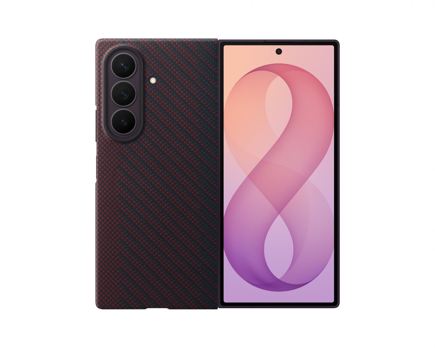 Kryt EF-KF976SRE Samsung Carbon magnetický pro Galaxy Z Fold 8 Ultra červený