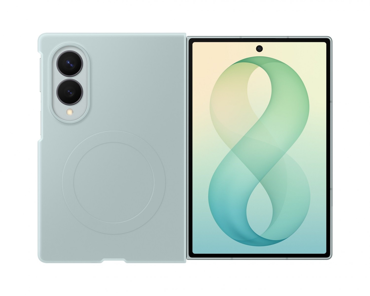 Kryt EF-EF971CGE Samsung silikonový magnetický pro Galaxy Z Fold 8 zelený