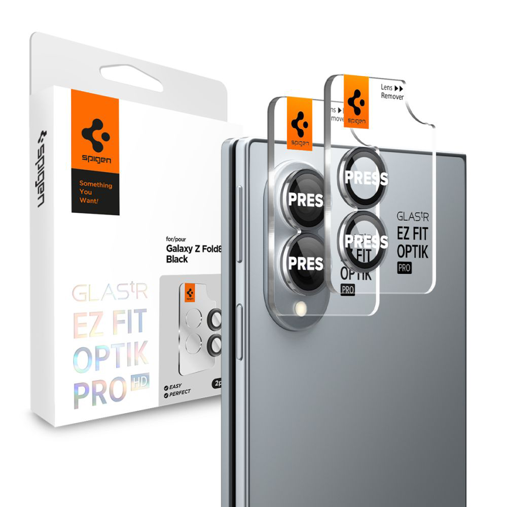 Tvrzené sklo na fotoaparát Spigen Glas.tR EZ Fit Optik Pro HD 2 ks pro Samsung Galaxy Z Fold8 černé