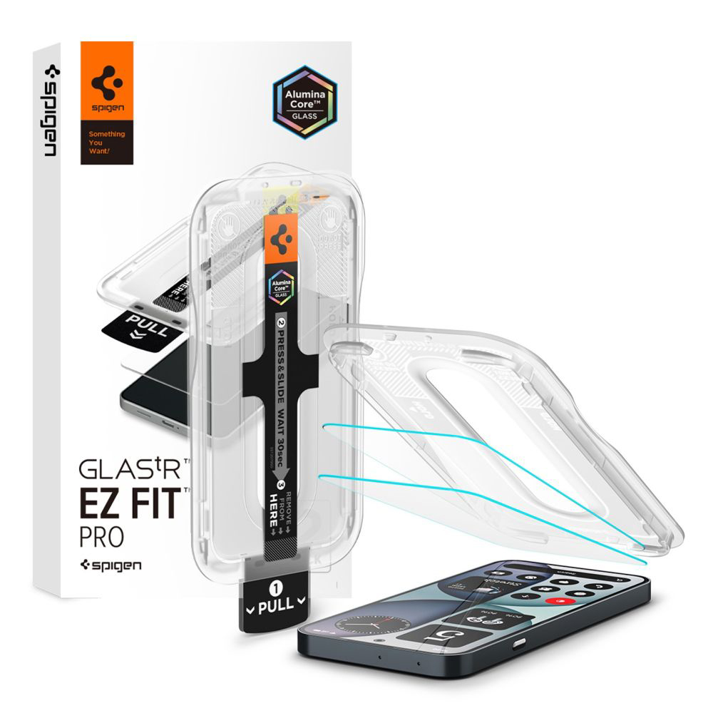 Tvrzené sklo Spigen Glas.tR EZ Fit Pro 2 ks pro Nothing Phone (4a) čiré
