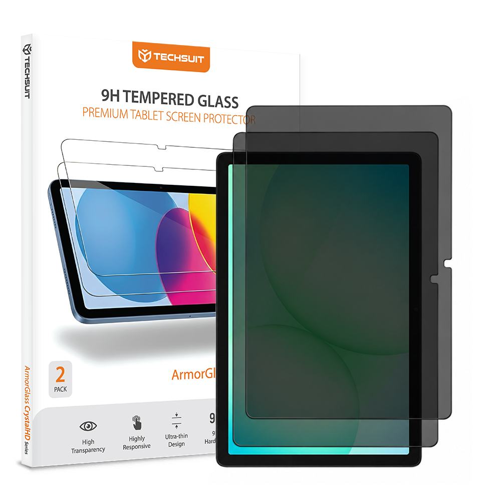 Tvrzené sklo Techsuit ArmorGlass CrystalHD s filtrem soukromí 2 ks pro Samsung Galaxy Tab A9 Plus / A11 Plus