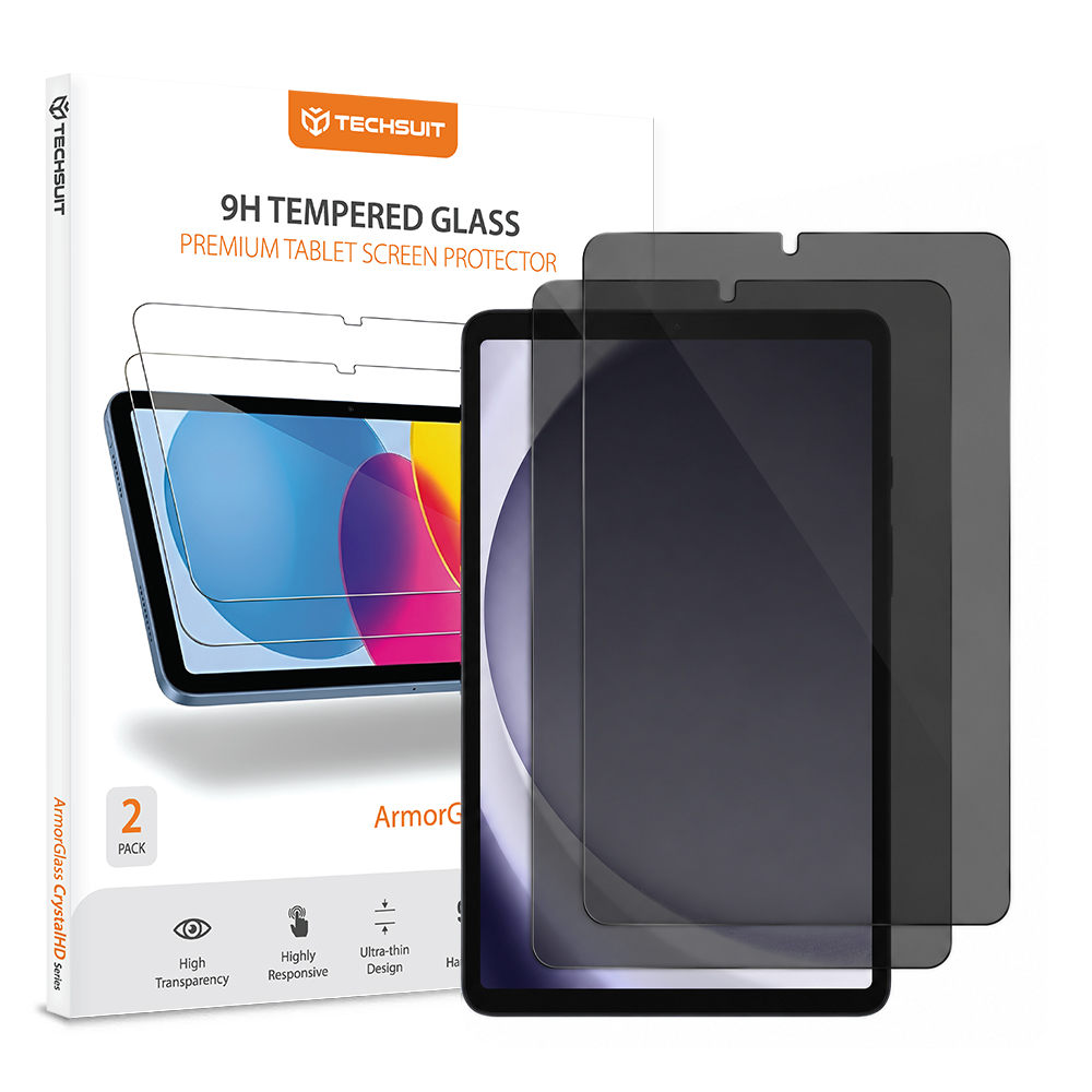 Tvrzené sklo Techsuit ArmorGlass CrystalHD s filtrem soukromí 2 ks pro Samsung Galaxy Tab A9 / A11