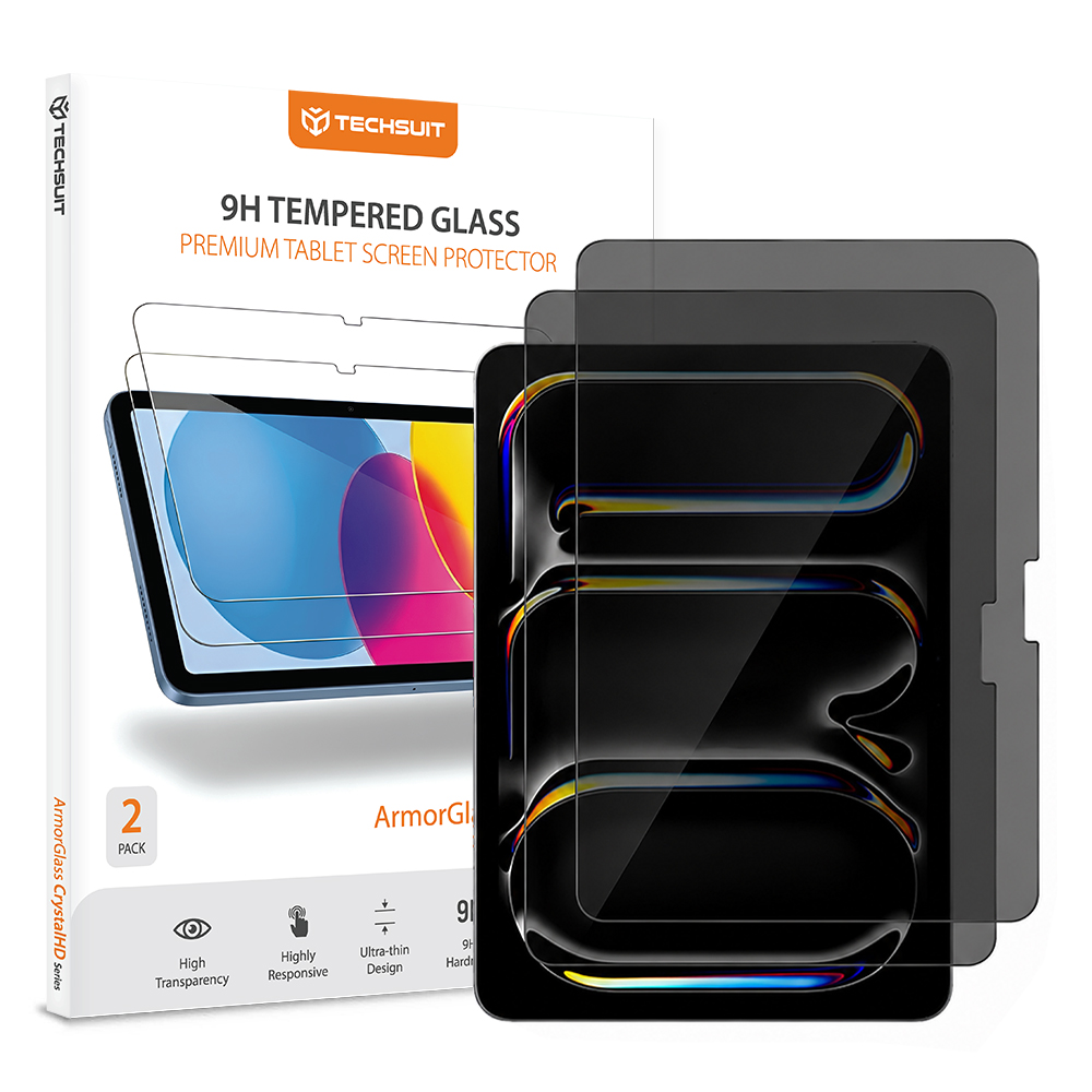 Tvrzené sklo Techsuit ArmorGlass CrystalHD s filtrem soukromí 2 ks pro iPad Pro 13 2024 / 2025 / iPad Air 13 2024 / 2025 / 2026