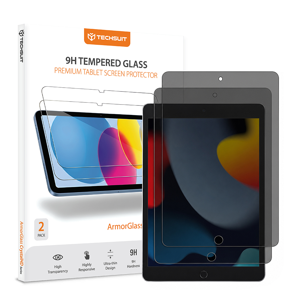 Tvrzené sklo Techsuit ArmorGlass CrystalHD s filtrem soukromí 2 ks pro iPad 10.2 2019 / 2020 / 2021