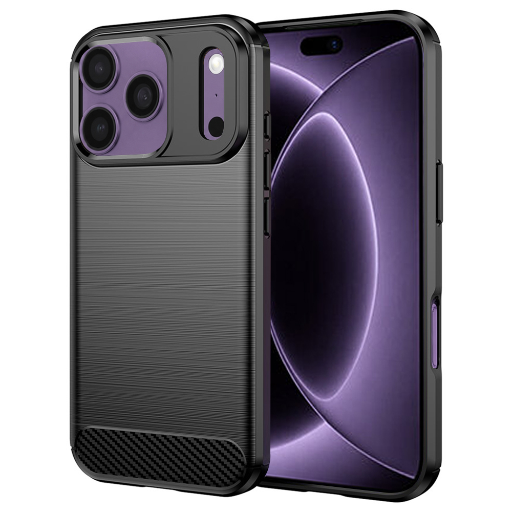 Kryt Techsuit Carbon Silicone pro iPhone 18 Pro / iPhone 17 Pro černý