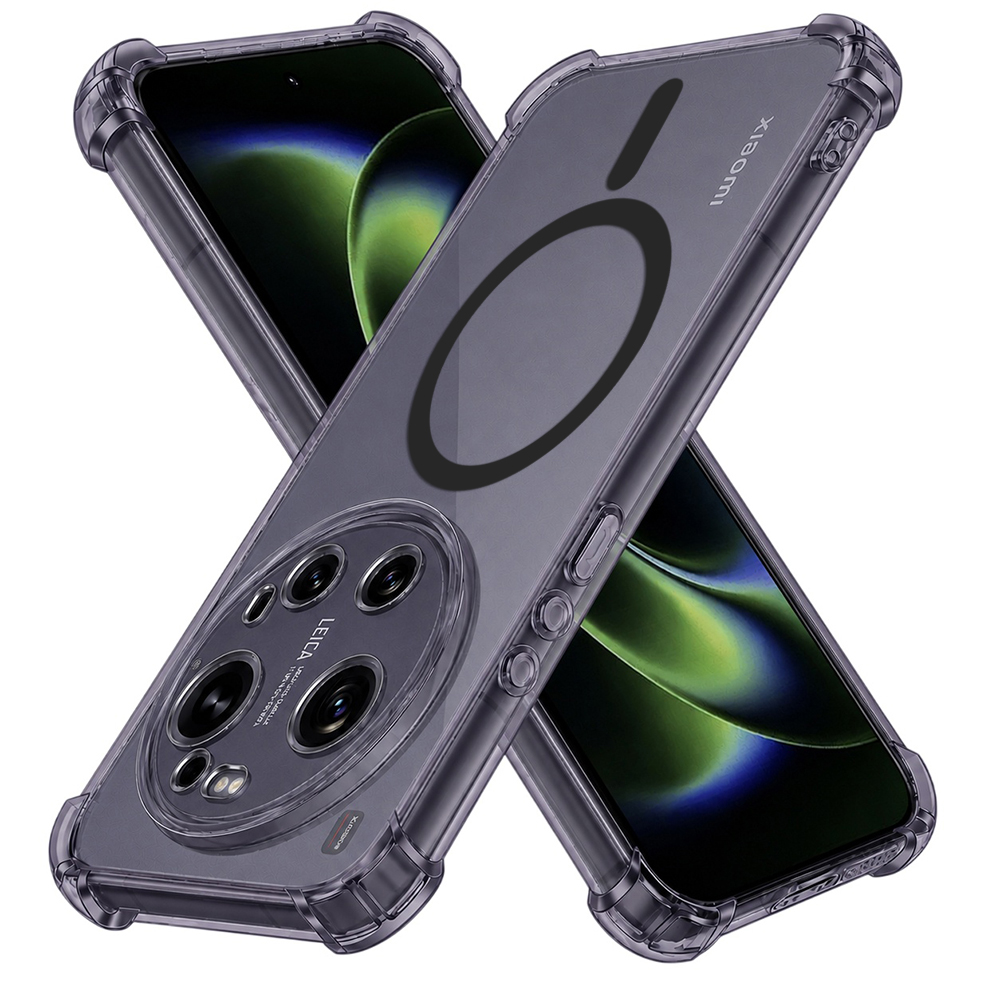 Kryt Techsuit Shockproof Clear Silicone MagSafe pro Xiaomi 17 Ultra kouřově černý