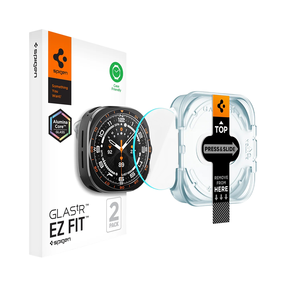 Tvrzené sklo Spigen Glas.tR EZ Fit 2 ks pro Samsung Galaxy Watch Ultra 2 čiré